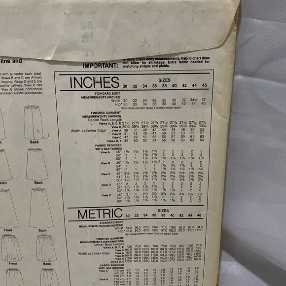 1979 Stretch and Sew Straight A-Line Dirndl Skirt Design Patterns by Ann Person - Picture 8 of 10